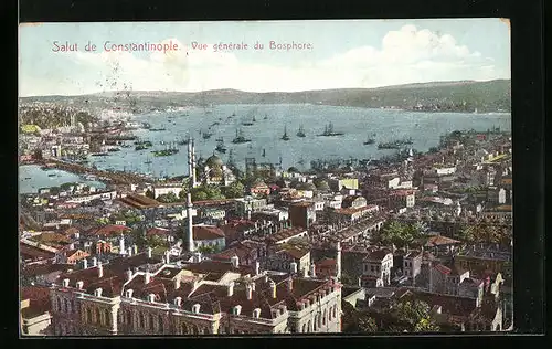 AK Constantinople, Vue générale du Bosphore