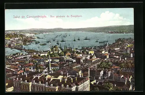 AK Constantinople, Vue générale du Bosphore