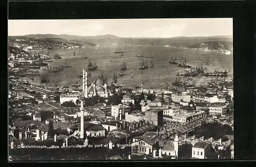 AK Constaninople, Vue panoramique du port et du Bosphore