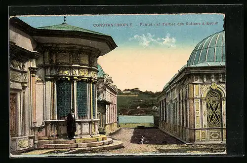 AK Constantinople, Fontain et Turbes des Sultans à Eyoub