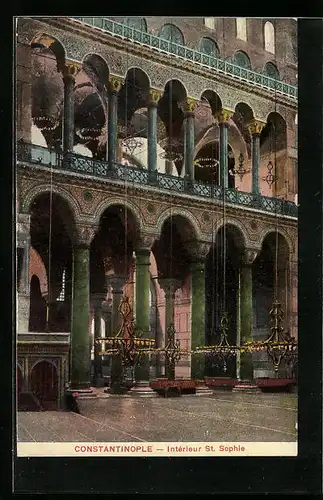 AK Constantinople, Intérieur St. Sophie
