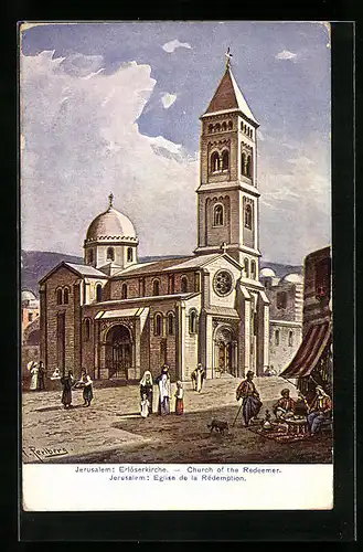 Künstler-AK Jerusalem, Erlöserkirche