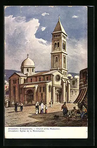 Künstler-AK Jerusalem, Erlöserkirche