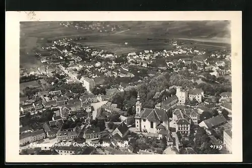 AK Gross Siegharts, Ortsansicht aus der Vogelschau