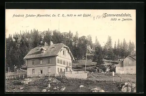 AK Sonnwendstein, Partie am Friedrich Schüler-Alpenhotel