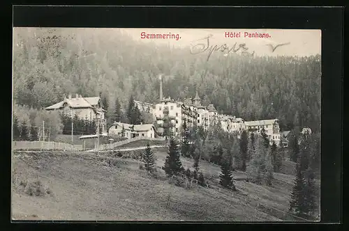 AK Semmering, Partie mit dem Hotel Panhans