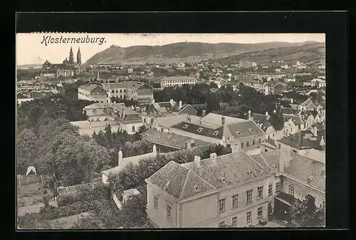 AK Klosterneuburg, Teilansicht aus der Vogelschau