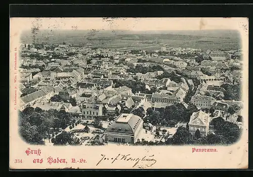 AK Baden, Teilansicht und Umgebung