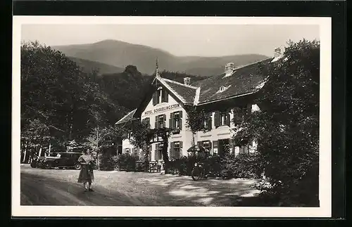 AK Scheiblingstein, Strassenpartie mit dem Hotel