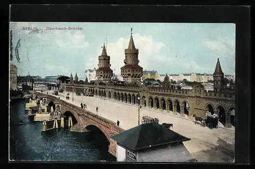 AK Berlin, Partie an der Oberbaumbrücke