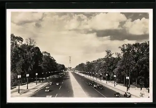 AK Berlin, Die Charlottenburger Chaussee, Siegessäule