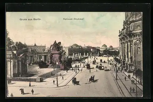 AK Berlin, Das Nationaldenkmal aus der Vogelschau