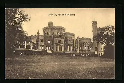 AK Potsdam, vor dem Schloss Babelsberg