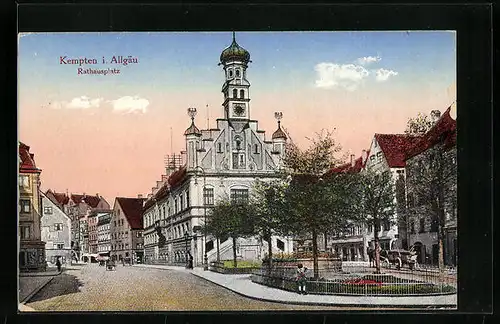 AK Kempten i. Allgäu, auf dem Rathausplatz