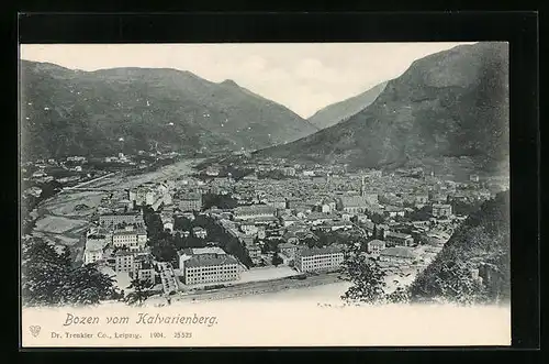 AK Bozen, Totalansicht mit dem Kalvarienberg