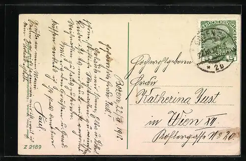 AK Bozen-Gries, Stadtansicht von der Erzherzog Heinrich Promenade aus