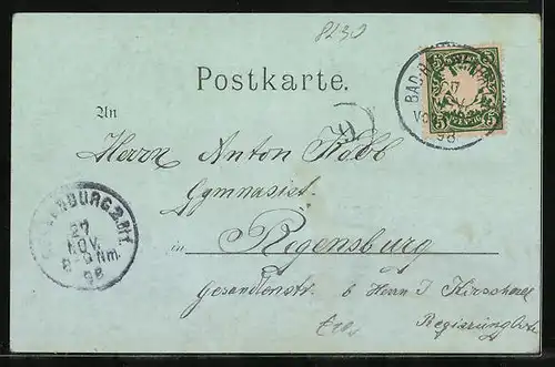 Mondschein-AK Bad Reichenhall, Generalansicht mit Blick auf Bad Achselmannstein