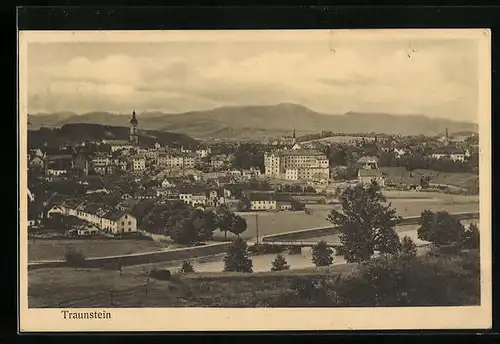AK Traunstein, Generalansicht der Stadt