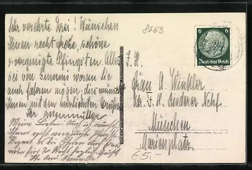 AK Wasserburg am Inn, Generalansicht mit der Innbrücke