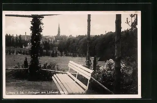 AK Löbau i. Sa., Anlagen am Löbauer Berg