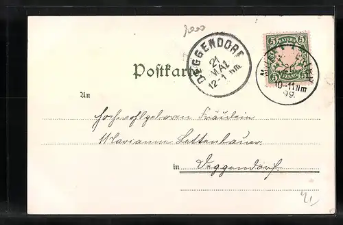 AK München, Blick durch das Isarthor