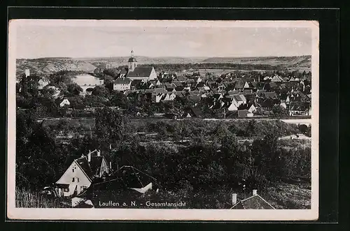 AK Lauffen a. N., Gesamtansicht mit Blick zur Kirche