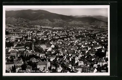 AK Offenburg i. Baden, Generalansicht, Fliegeraufnahme