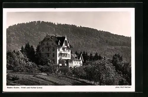 AK Baden-Baden, Hotel und Kaffe Gretel