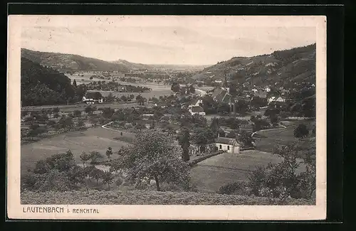 AK Lautenbach i. Renchtal, Panoramaansicht mit Blick zur Kirche