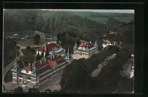 AK Stahlbad Alexisbad im Harz, Blick auf die Kuranlagen