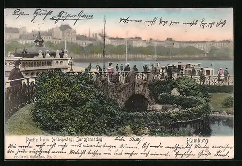 AK Hamburg-Neustadt, Partie beim Anlegesteg am Jungfernstieg