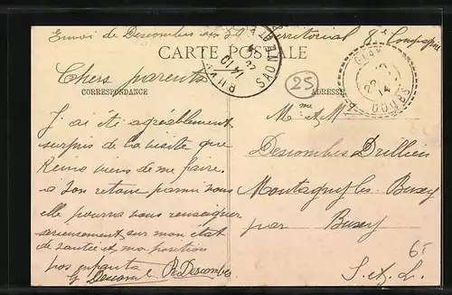 AK Herimoncourt, Sur les Bords du Gland