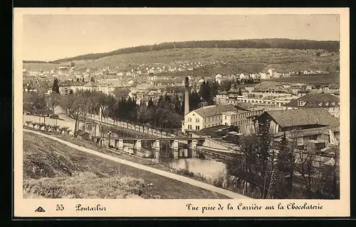AK Pontarlier, Vue prise de la Carriere sur la Chocolaterie