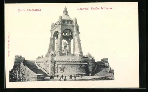 AK Porta Westfalica, Denkmal Kaiser Wilhelm