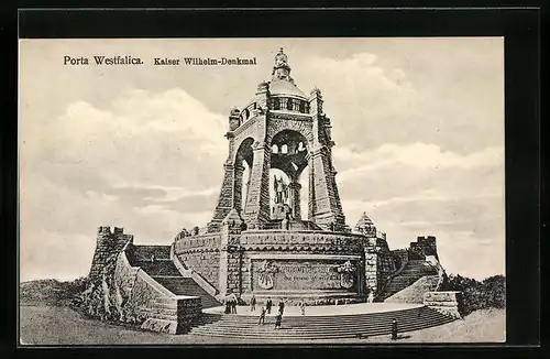 AK Porta Westfalica, Partie am Kaiser Wilhelm-Denkmal