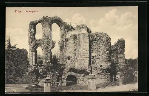 AK Trier, Ansicht des Kaiserpalasts