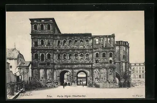 AK Trier, Porta Nigra, Stadtseite