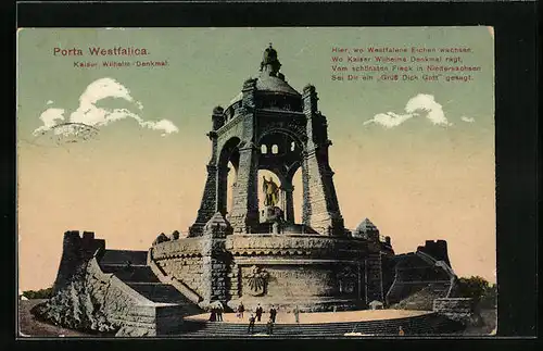 AK Porta Westfalica, Ansicht des Kaiser Wilhelm-Denkmal