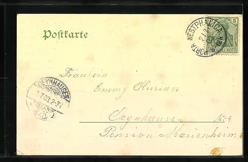 AK Porta Westfalica, Denkmal Kaiser Wilhelm I.