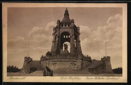 AK Porta Westfalica, Kaiser Wilhelm-Denkmal