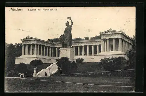 AK München, Bavaria mit Ruhmeshalle