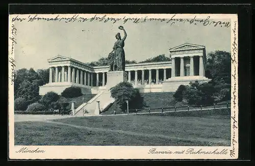AK München, Bavaria mit Ruhmeshalle