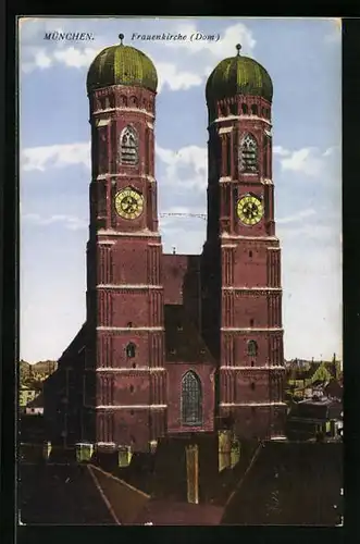AK München, Frauenkirche, Nahaufnahme