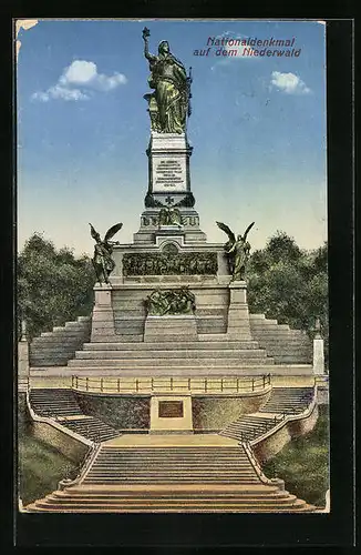 AK Nationaldenkmal auf dem Niederwald, Vorderansicht