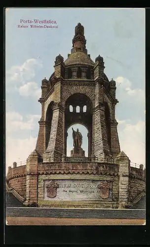 AK Porta-Westfalica, am Kaiser Wilhelm-Denkmal