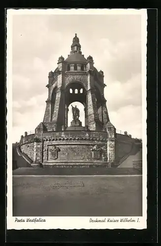 AK Porta-Westfalica, Blick zum Kaiser Wilhelm-Denkmal