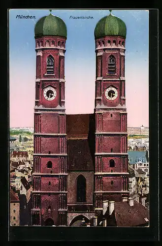 AK München, Frauenkirche, Vorderansicht