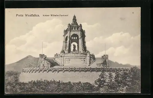 AK Porta Westfalica, Partie am Kaiser Wilhelm-Denkmal