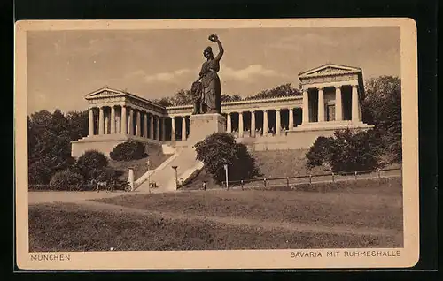 AK München, Bavaria mit Ruhmeshalle