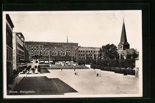 AK Essen, Blick zum Burgplatz